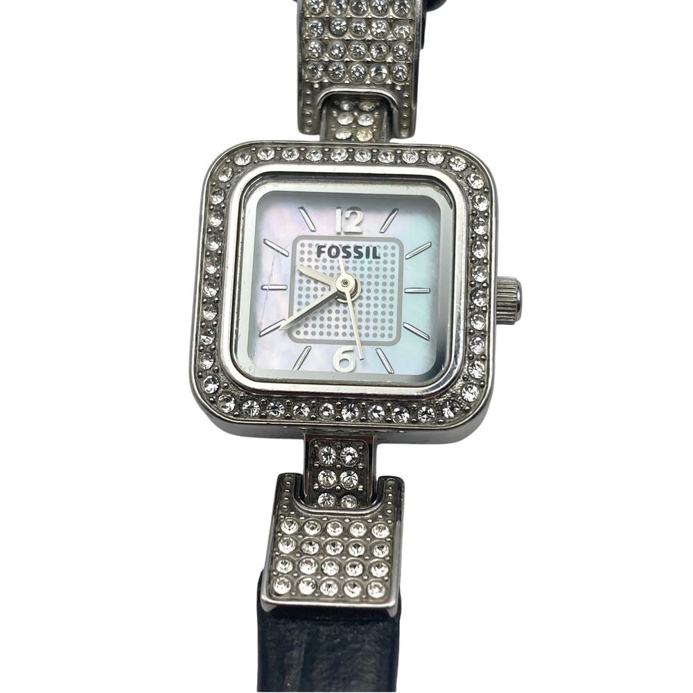 Fossil ES-2778 Women's Petite Dress Cocktail Watch 19mm - New Battery Adjustable